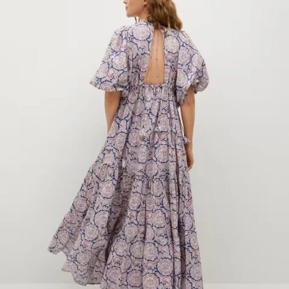Mango x Chufy Collaboration Beautiful Paisley Maxi Dress LIKE NEW - Picture 6 of 6